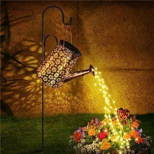 Solar Watering Can with Lights,Solar Outdoor GardenDecor Waterproof LargeLantern